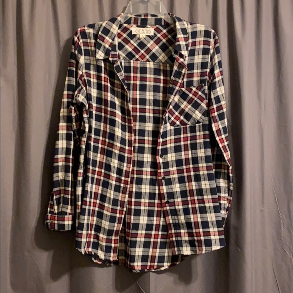 Red white and blue flannel